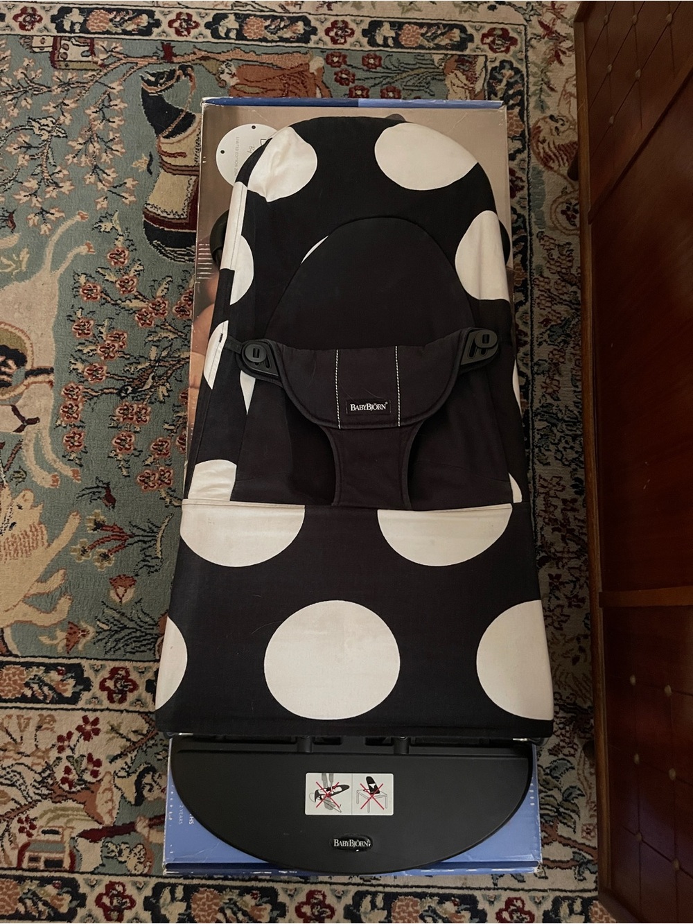 Bjorn Borg Black and White Polka Dot Bouncer